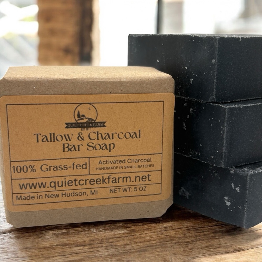 Tallow & Charcoal Bar Soap - Black